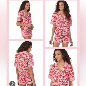 Beauty Sleep Social Strawberry Pajama Shorts set